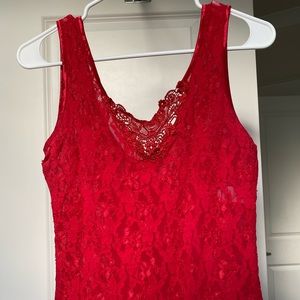 Red Lace Cinema Etoile Tank